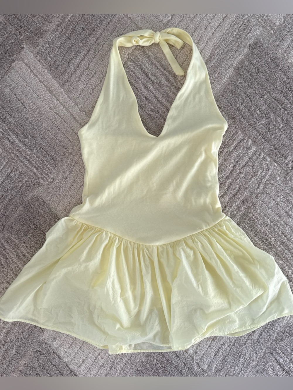 Zara Butter Yellow Halter Dress